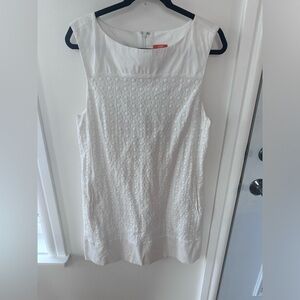 Joe Fresh White Textured Sleeveless Blouse